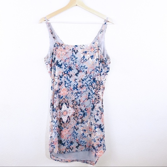 Cabi Fresco Gray Abstract Print Slip Dress Small - Picture 3 of 6